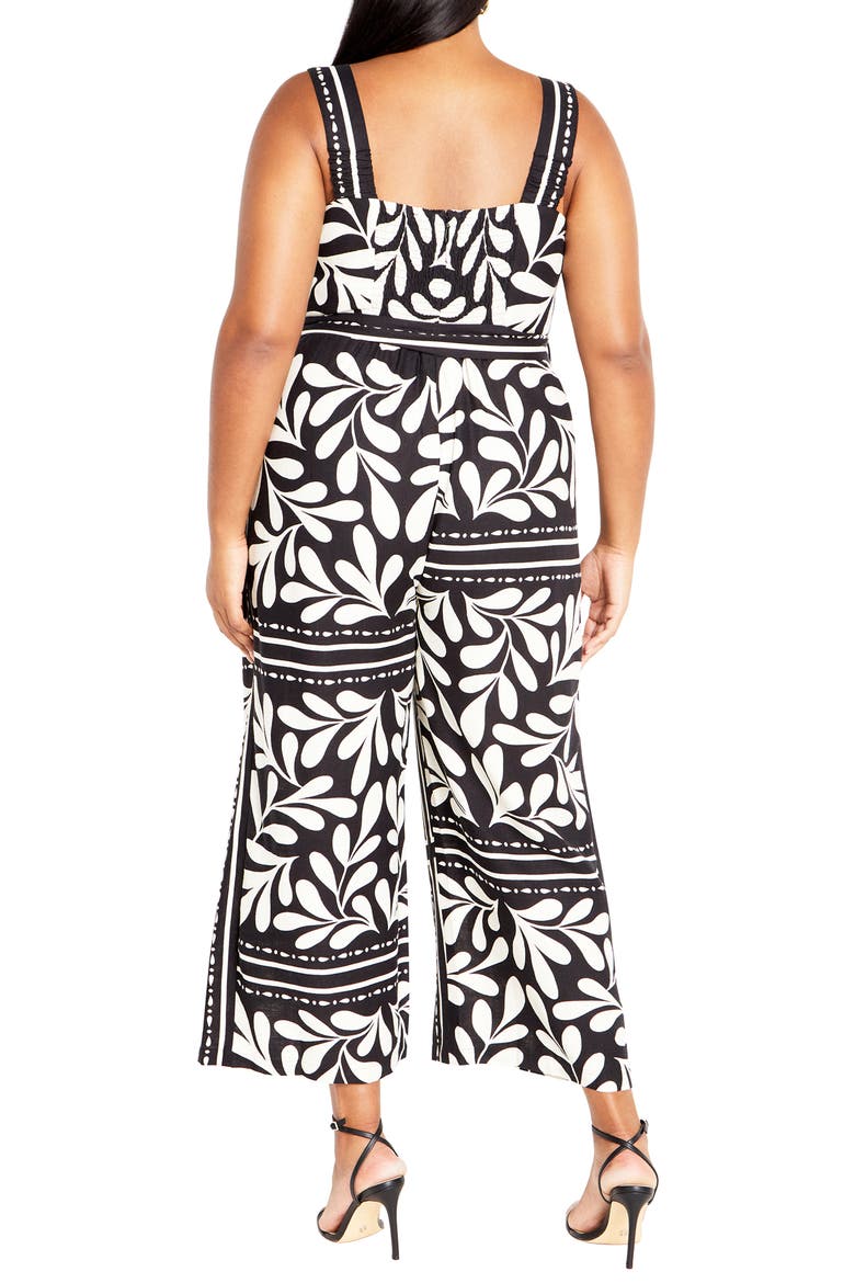 Modern Muse Tile Print Jumpsuit, Alternate, color, BLACK TILE