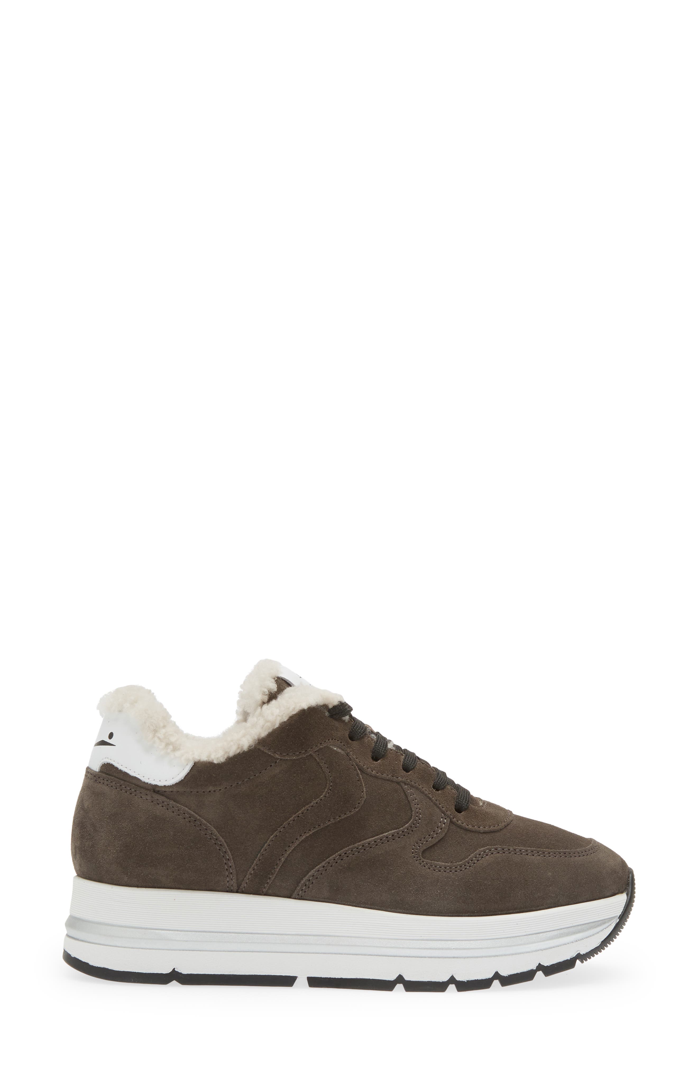 Voile Blanche Maran Genuine Shearling & Suede Sneaker, Alternate, color, 
