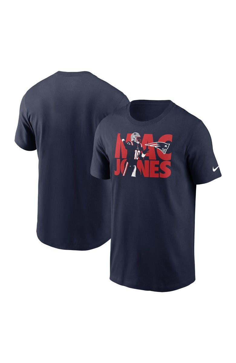 Nike Men's Nike Mac Jones Navy New England Patriots Player Graphic T-Shirt, Main, color, 