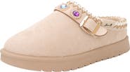 Seven7 Kids' Denver Gem Buckle Faux Suede Clog