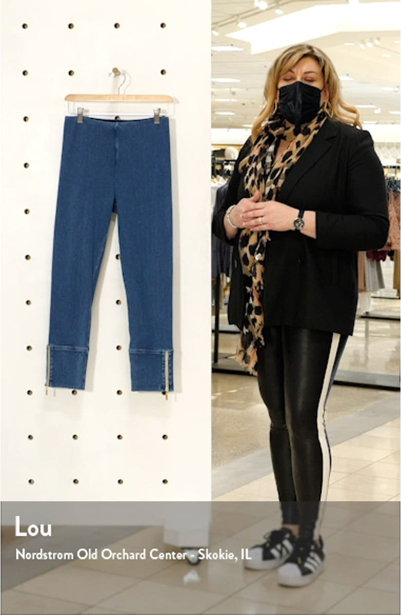 ́ High Waist Crop Denim Leggings, sales video thumbnail