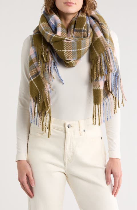 Basketweave Fringe Scarf