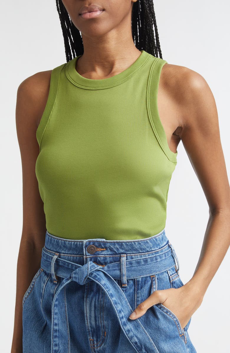 Veronica Beard Jordyn Crop Tank, Alternate, color, Cactus