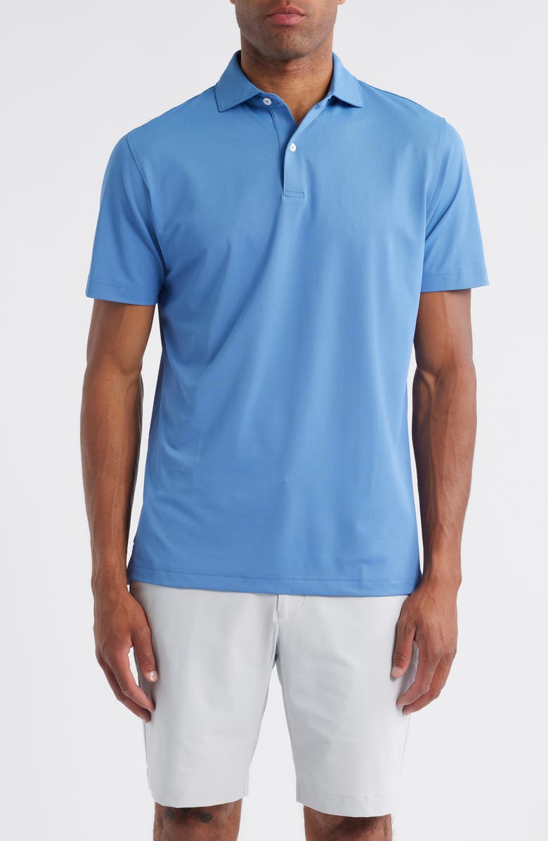 Peter Millar Crown Crafted Soul Performance Mesh Polo, Main, color, Lunar Blue
