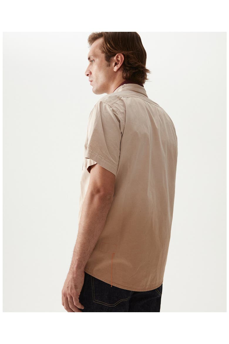 Jackson Short-Sleeve Cotton Shirt, Alternate, color, Beige