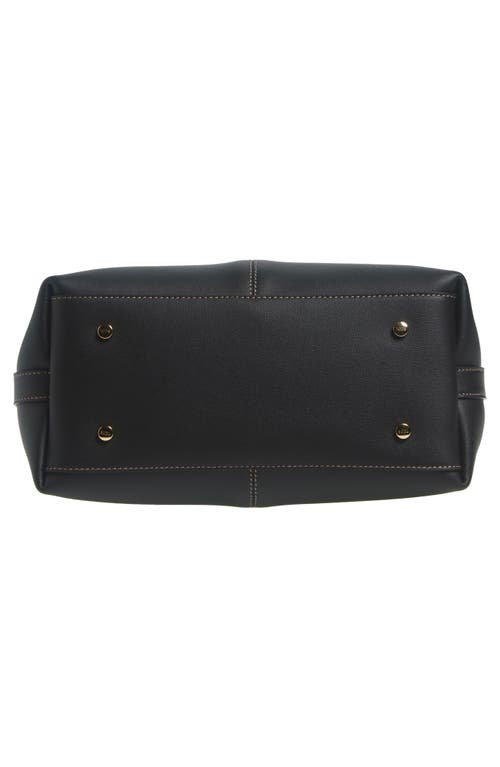 TOD'S TOD'S SMALL EBR TOP HANDLE LEATHER TOTE