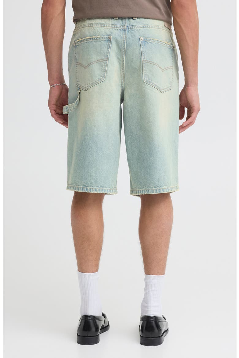 Tobias Denim Carpenter Shorts, Alternate, color, LIGHT BLUE BLEACHED DENIM