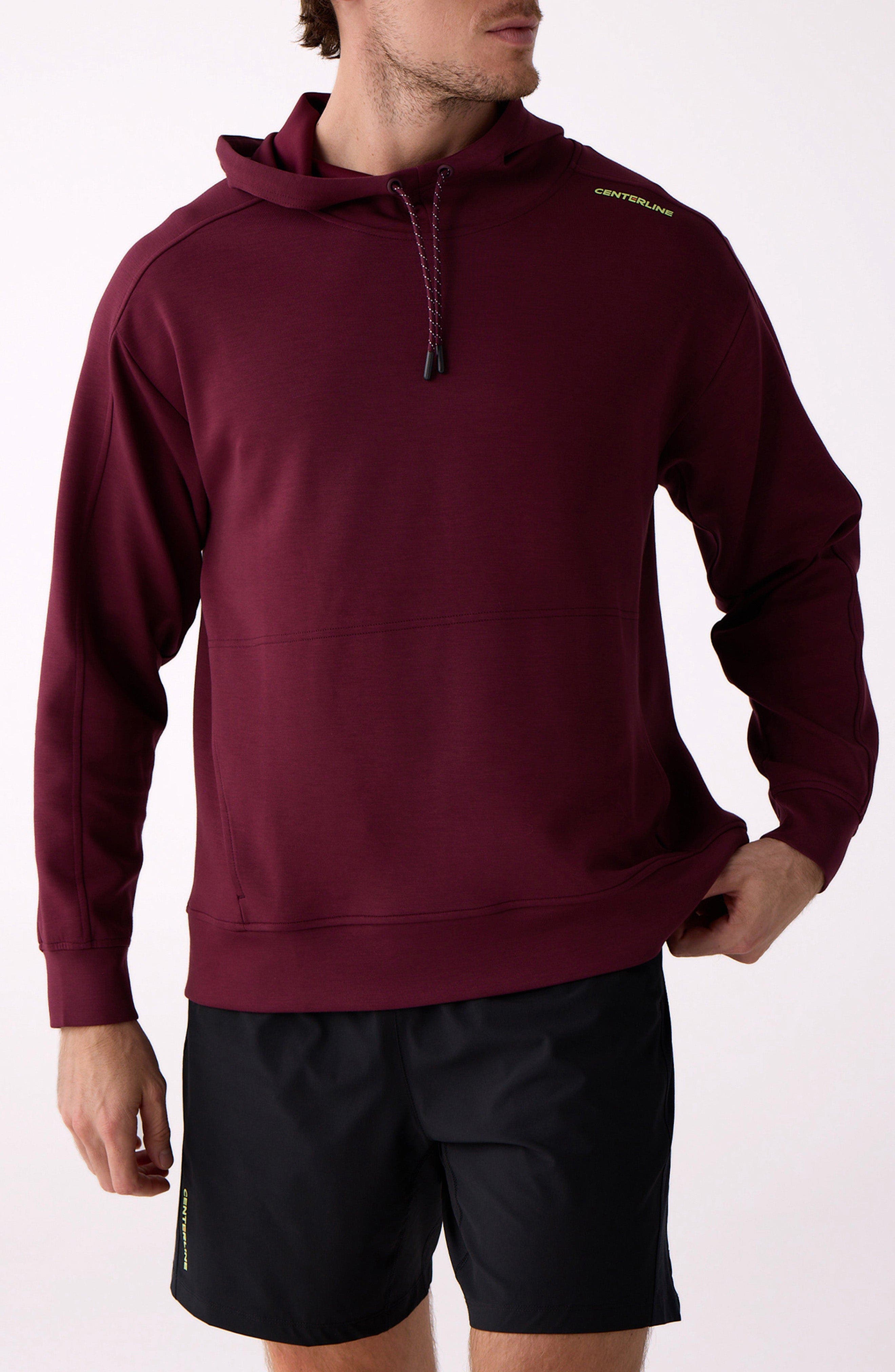 Centerline Athletics Hooded Sweatshirt In Burgundy