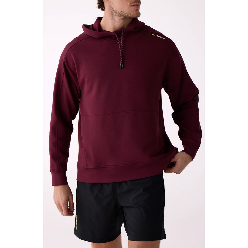 Centerline Athletics Hooded Sweatshirt In Burgundy