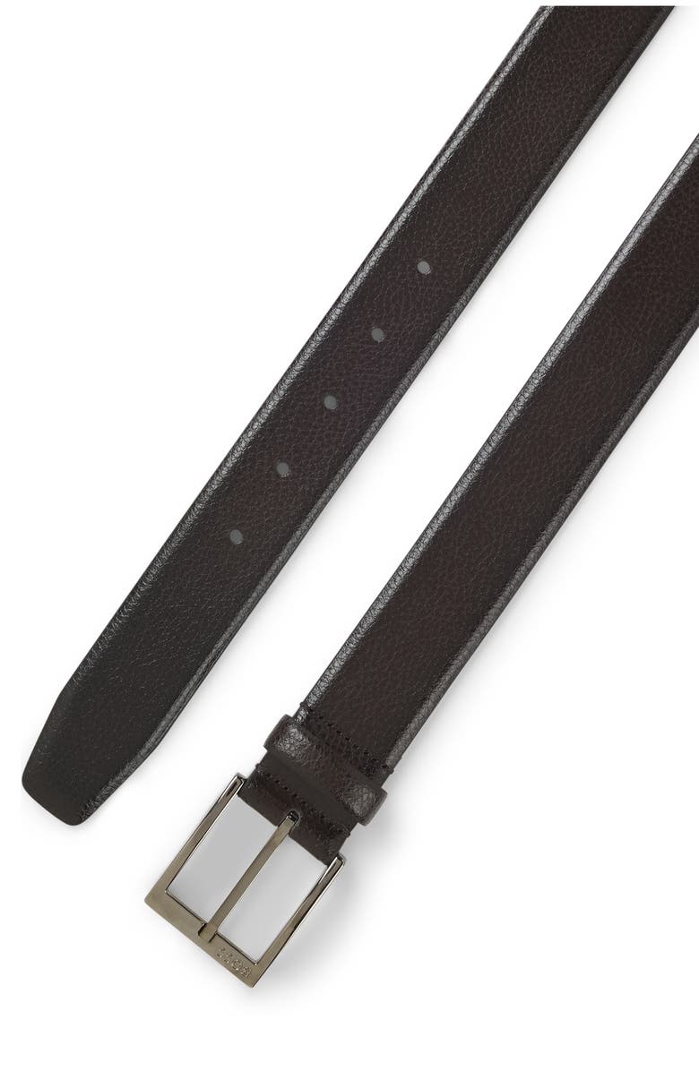 BOSS Elloy Leather Belt, Alternate, color, Dark Brown