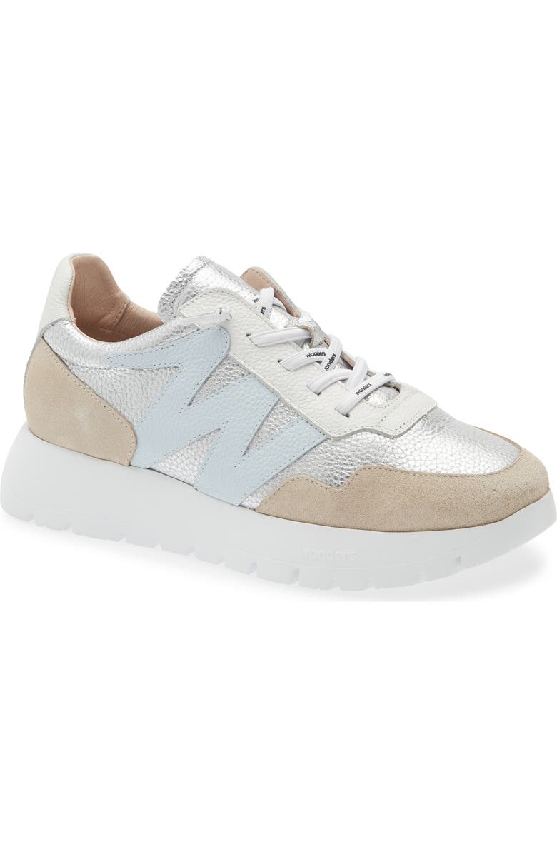 Wonders Platform Sneaker, Main, color, Plata/ Aura