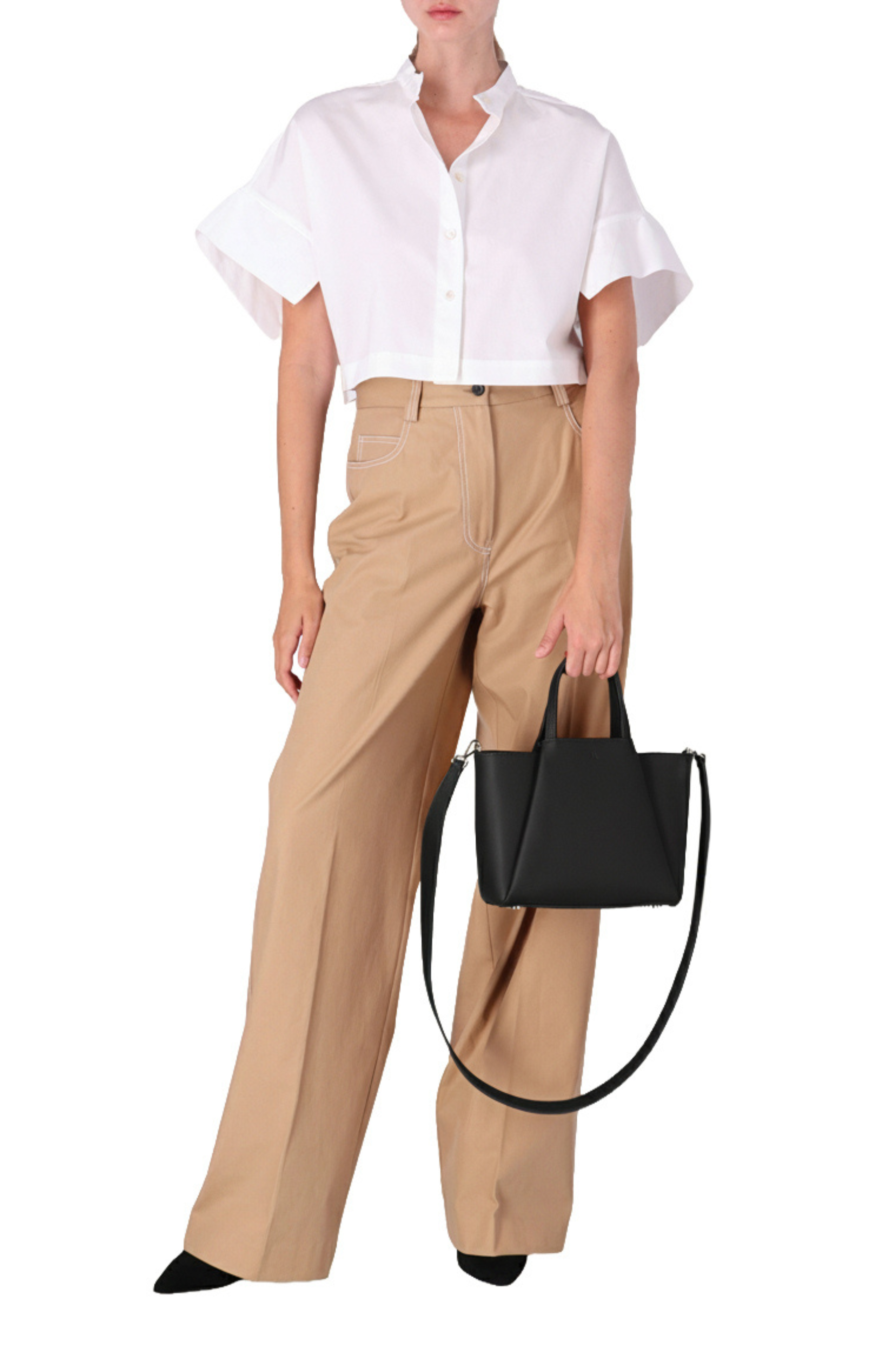 KAAI Mini Pyramid Cross Shoulder Bag, Alternate, color, Black