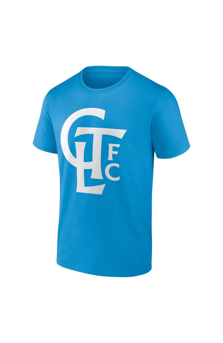 FANATICS Men's Fanatics Branded Blue Charlotte FC Iconic Team Chant T-Shirt, Alternate, color, 