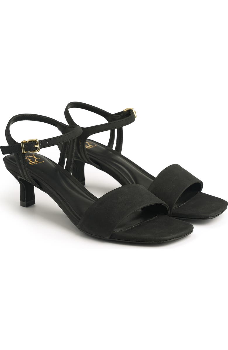 NEW YORK AND COMPANY Garnet Ankle Strap Sandal, Alternate, color, Black