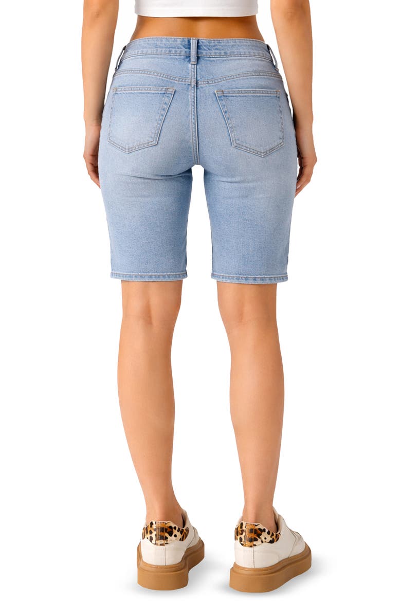 Madden Girl Denim Bermuda Shorts, Alternate, color, Light Wash