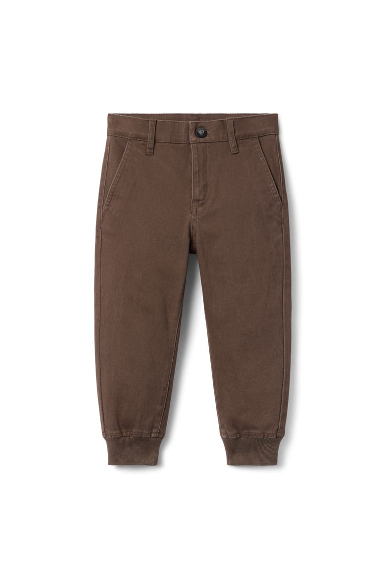 The Button Twill Jogger, Main, color, Brown