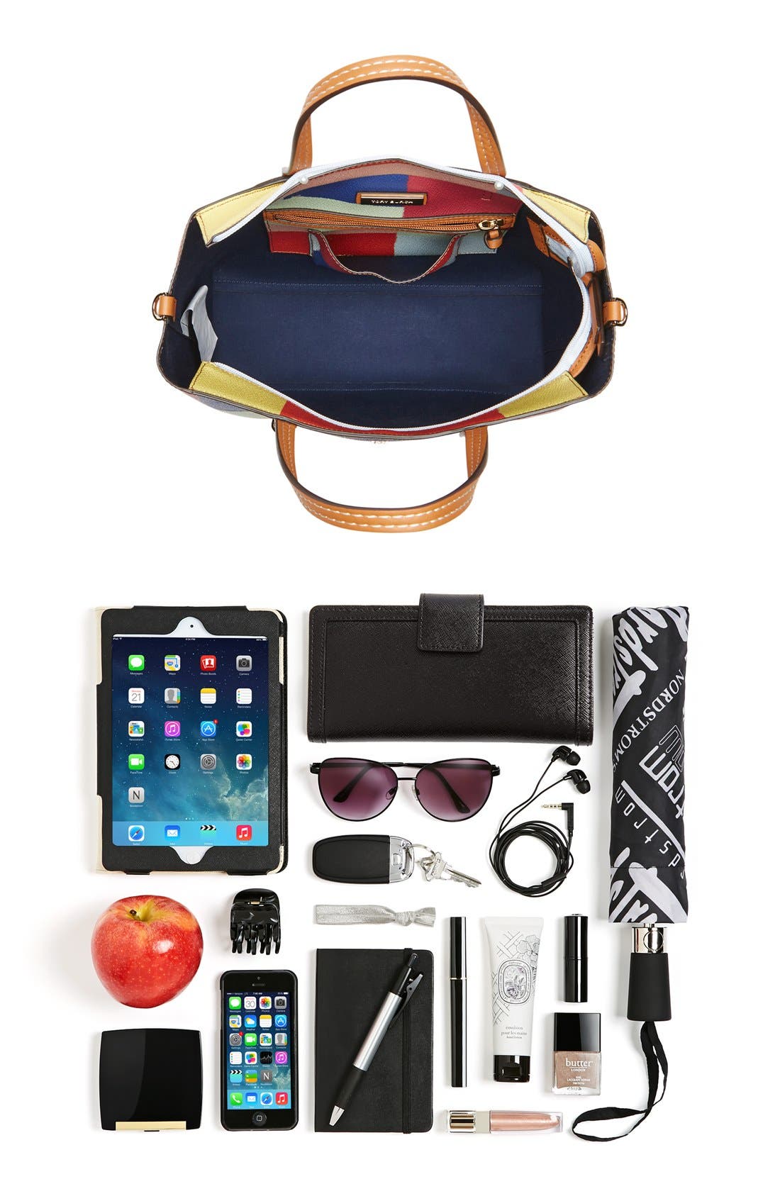 'Small Kerrington Square' Tote, Alternate, color, RED CANYON COLORSCAPE