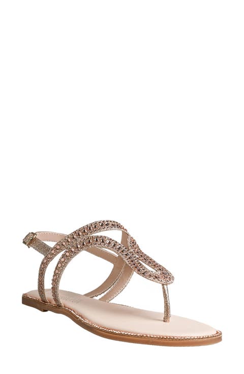 Jeweled Flat Thong Sandal