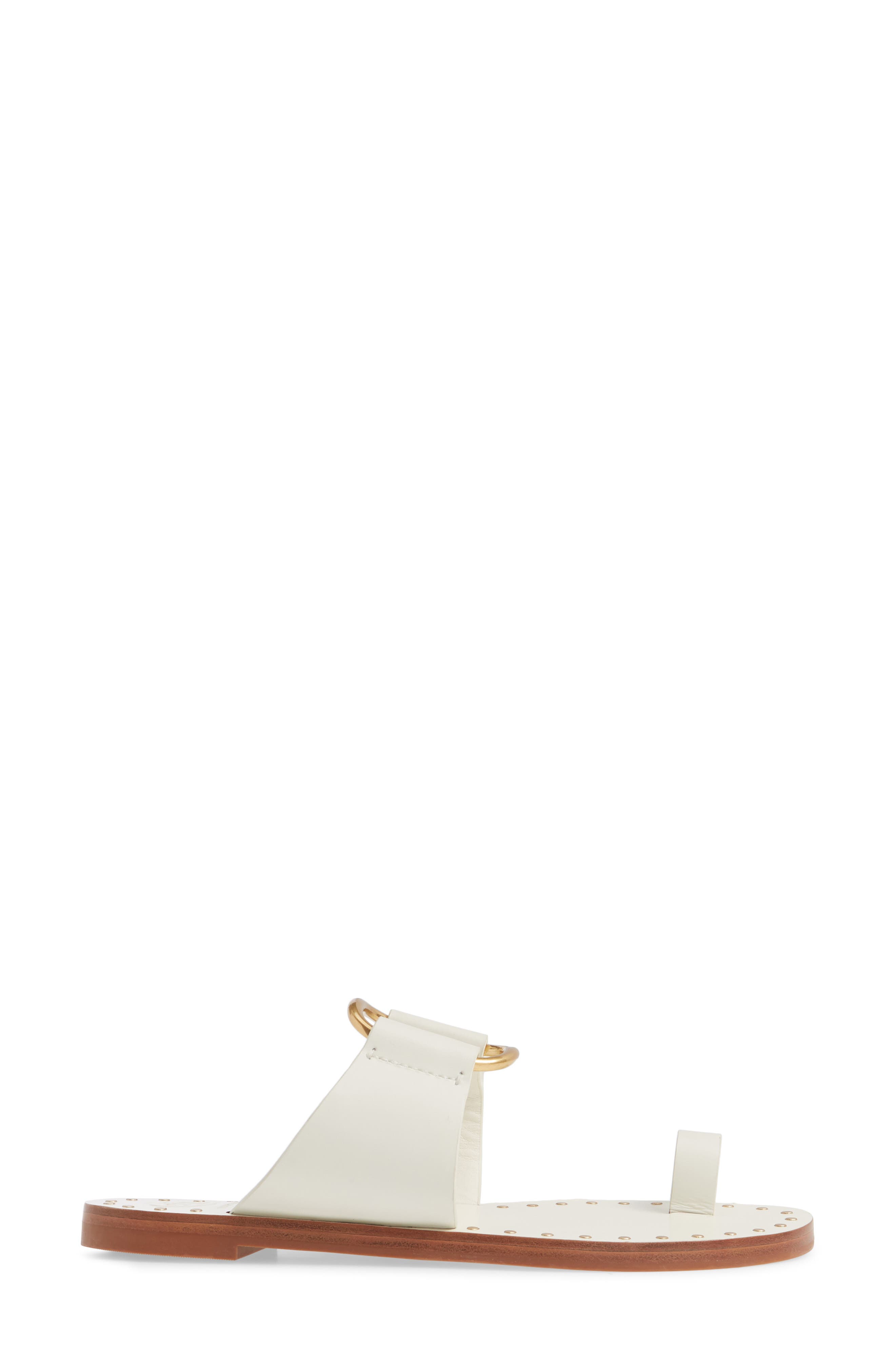 Ravello Toe Ring Sandal, Alternate, color, PERFECT IVORY/ GOLD