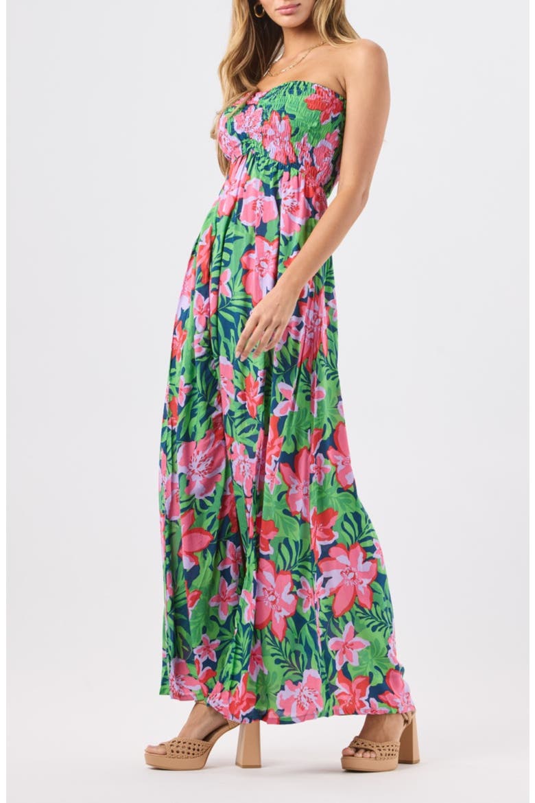 Emilia Strapless Maxi Dress, Alternate, color, HONDURAS NAVY