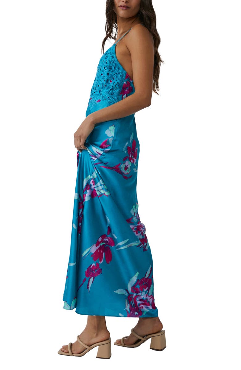 Free People Forever Yours Floral Slip Dress, Alternate, color,