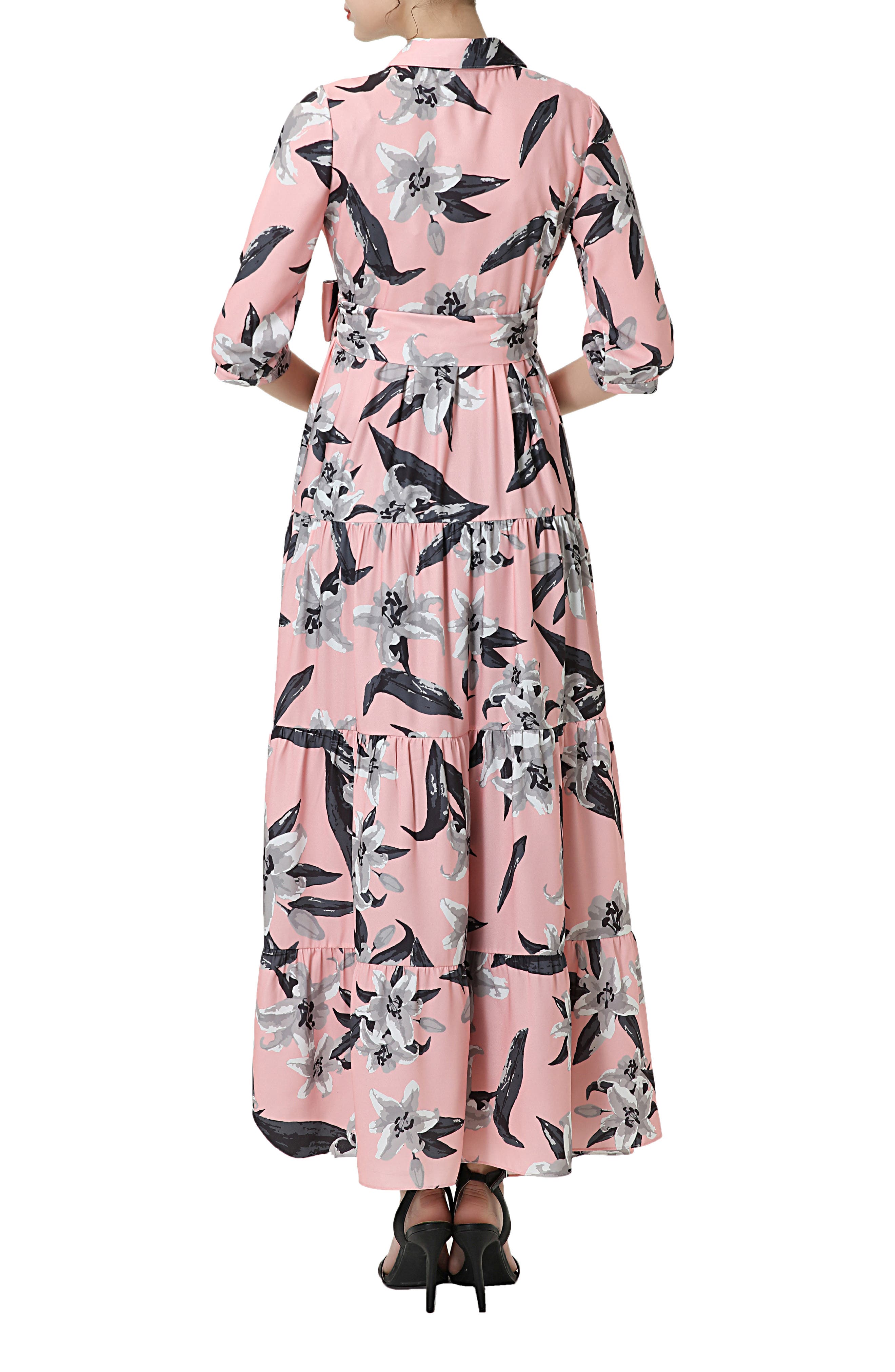 Cora Floral Belted Maternity/Nursing Maxi Dress - image 2