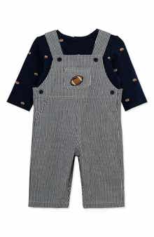 Striped Football Overalls & T-Shirt Set