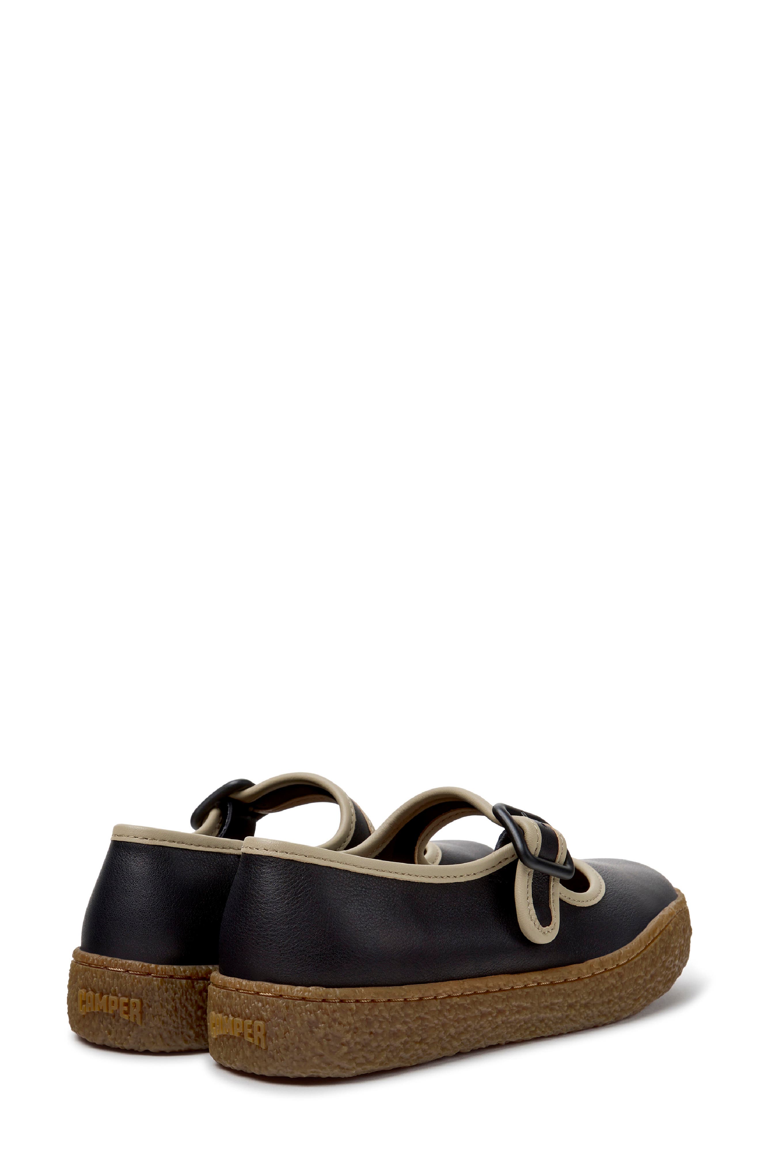 Peu Terreno Mary Jane Flat, Alternate, color, BLACK