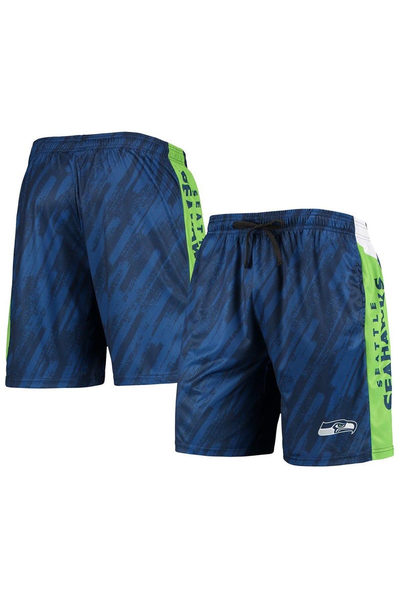 Men's FOCO College Navy Seattle Seahawks Static Mesh Shorts, Alternate, color, Navy
