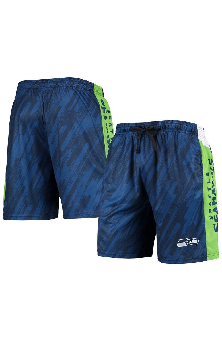 FOCO Men's FOCO College Navy Seattle Seahawks Static Mesh Shorts, Alternate, color, 