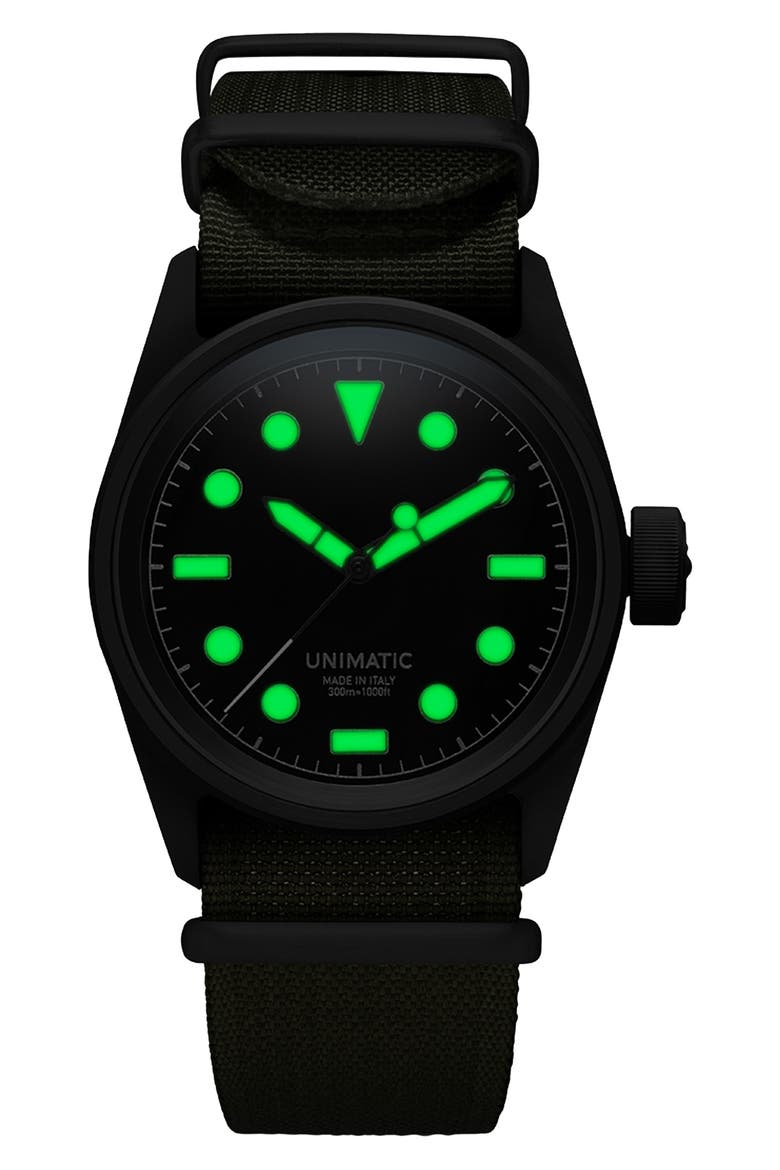 Modello Cinque Unilight U5S-BL Automatic Watch Set, 36mm, Alternate, color, BLACK