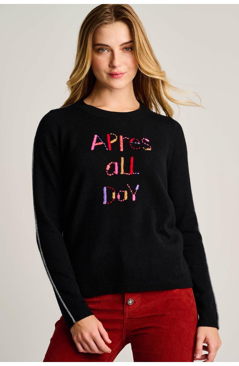 Lisa Todd Apres All Day Cashmere Sweater, Alternate, color, Onyx