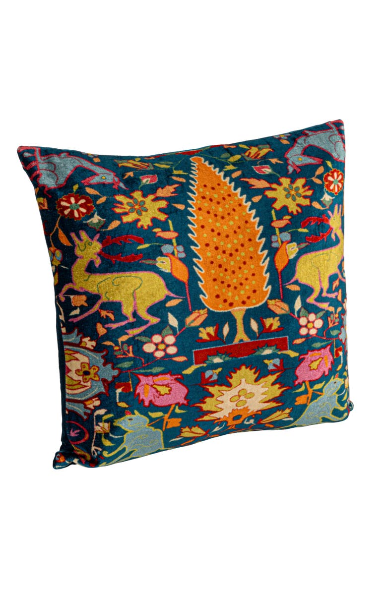 Storied Home Bohemian Vintage Velvet Pillow, Multicolor, Main, color, Blue