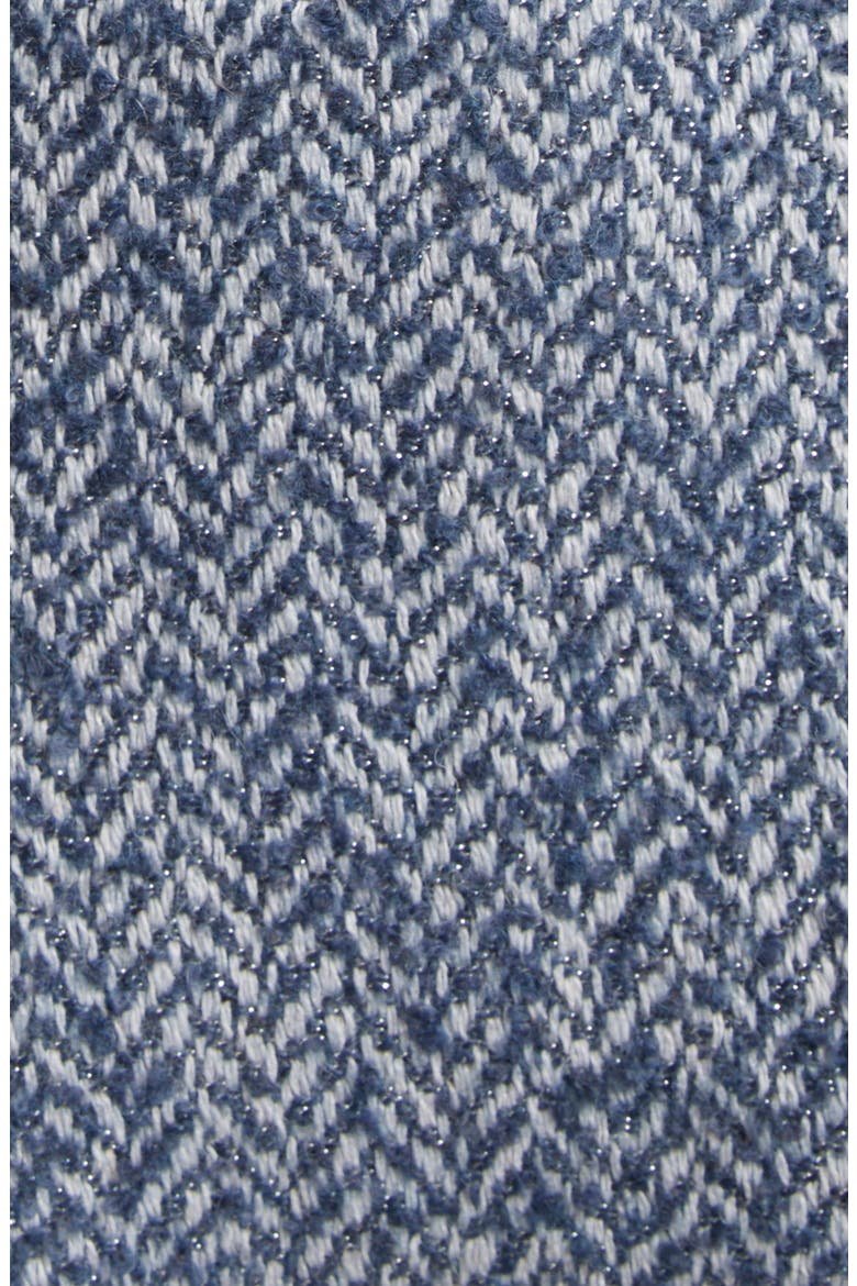 Metallic Chevron Tweed Jacket, Alternate, color, SOLID LIGHT BLUE