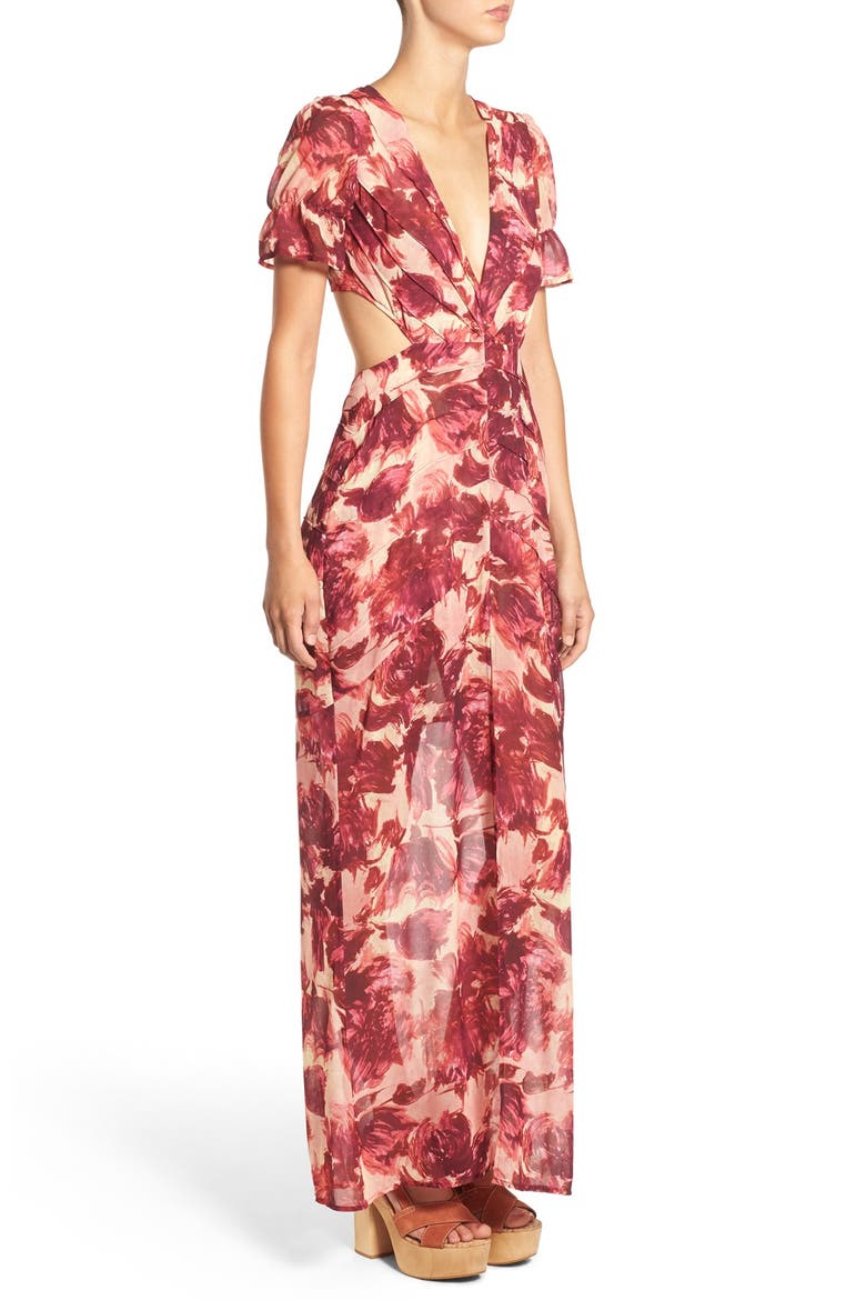 x Nordstrom 'Clover' Maxi Dress (Nordstrom Exclusive), Alternate, color, ROSEY FLORAL