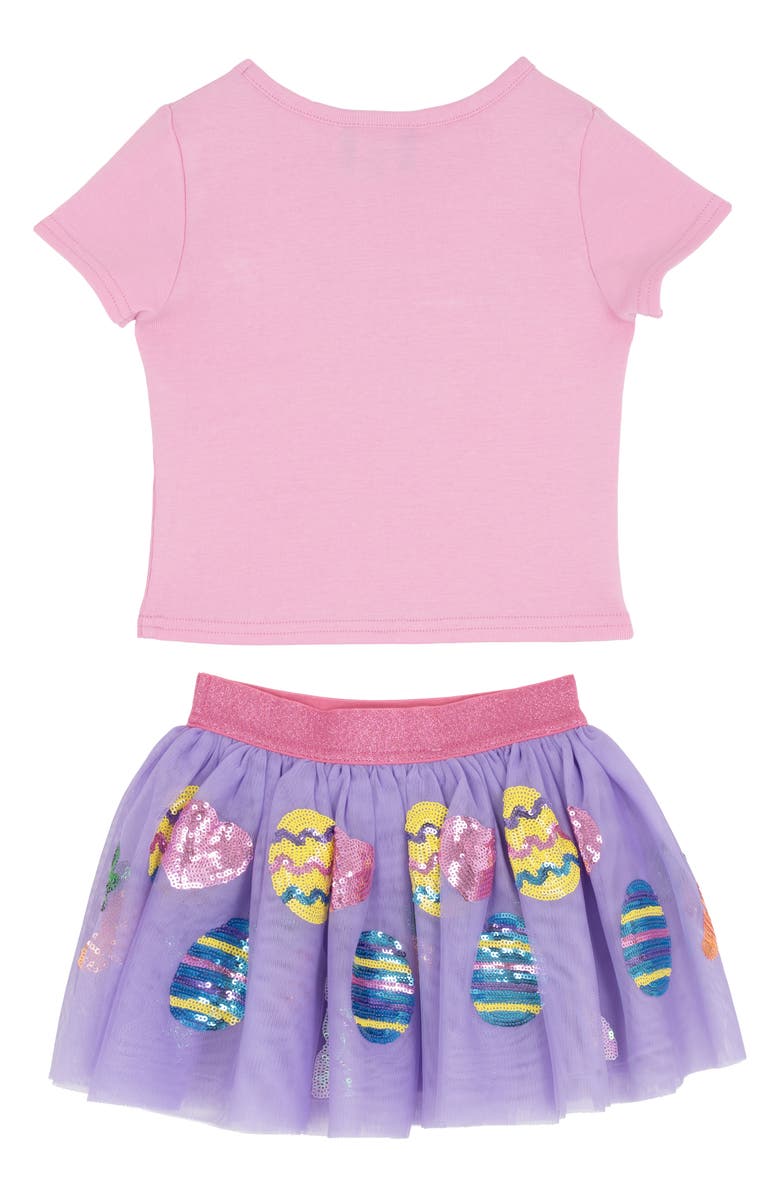 Rare Editions Kids' Bunny Babe T-Shirt & Sequin Skirt Set, Alternate, color, Pink
