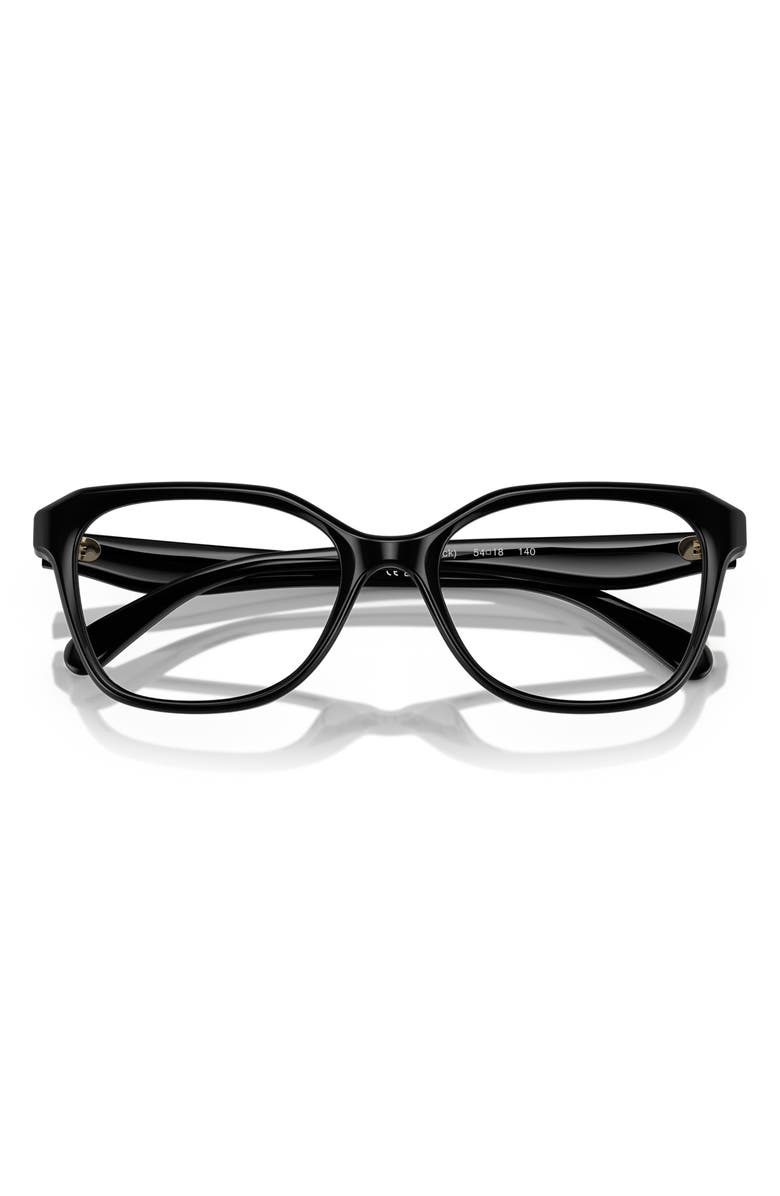 COACH 54mm Pillow Optical Glasses, Alternate, color, Black / Demo Lens