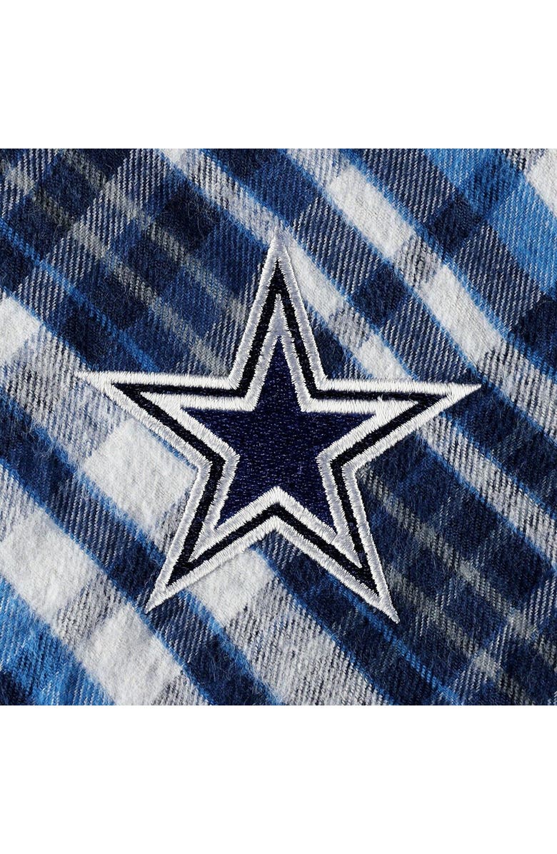 CONCEPTS SPORT Women's Concepts Sport Navy Dallas Cowboys Plus Size Mainstay Flannel Full-Button Long Sleeve Nightshirt, Alternate, color, 