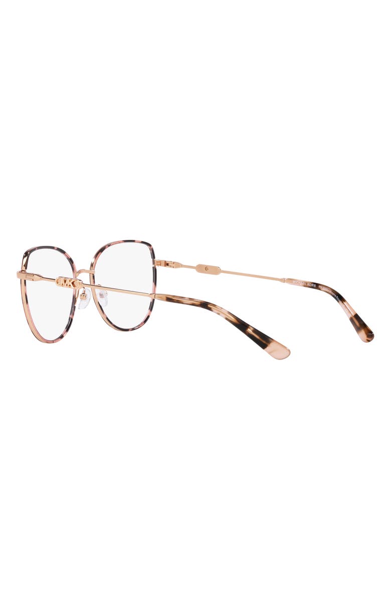 Michael Kors Empire 53mm Round Optical Glasses, Alternate, color, Rose Gold