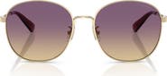 COACH 55mm Round Sunglasses
