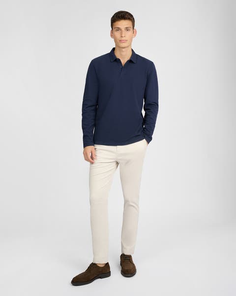 Long Sleeve Pique Polo