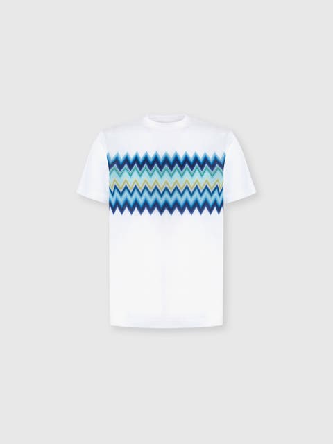 Short Sleeve T-shirt With Zigzag Insert