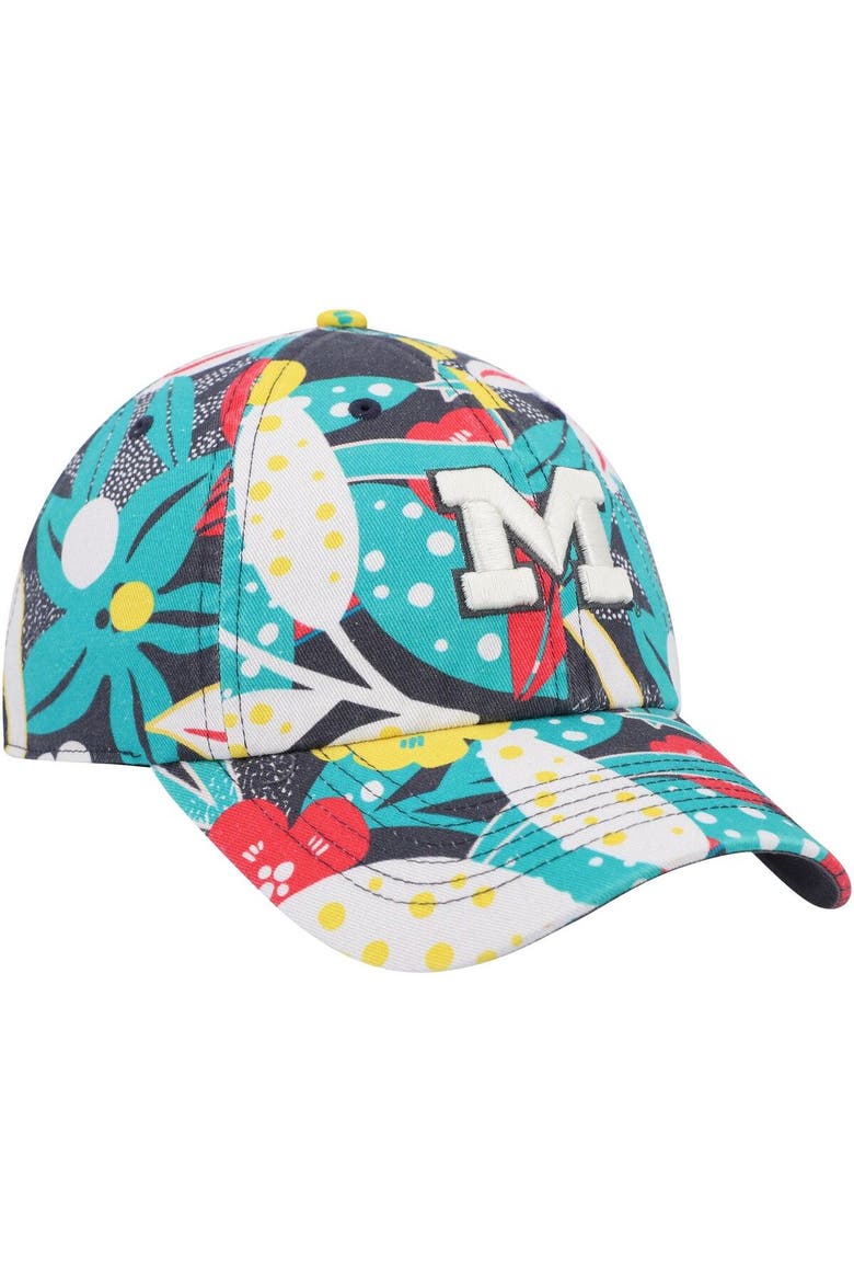 Women's '47 Charcoal Michigan Wolverines Plumeria Clean Up Adjustable Hat, Alternate, color, Charcoal