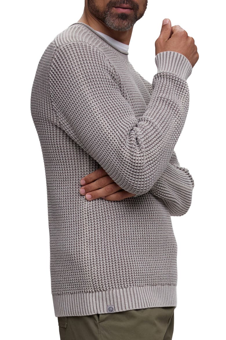 Sunbleached Roll Neck Cotton Sweater, Alternate, color, PEWTER