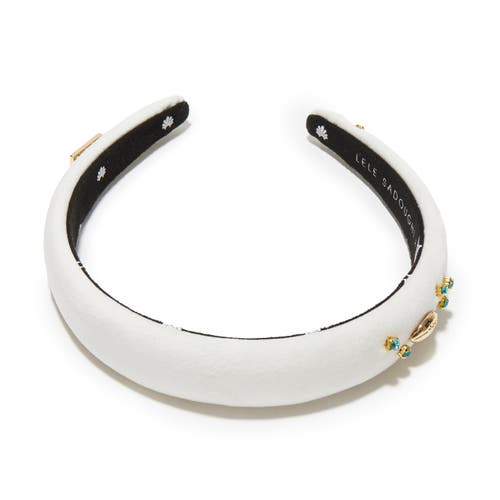 Lele Sadoughi Miami Dolphins Charlotte Headband In White