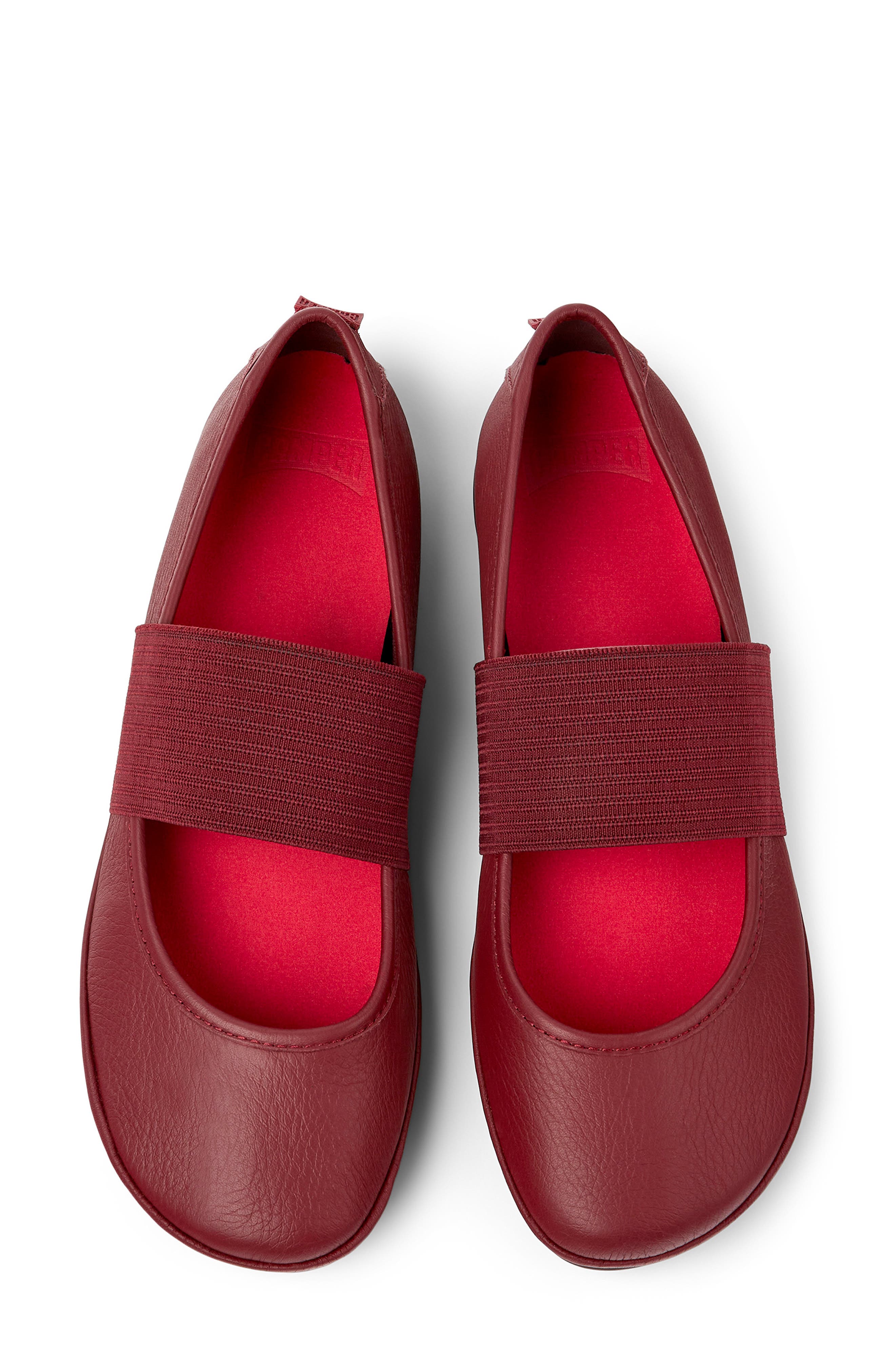 Camper Right Nina Leather Mary Jane Ballerina Flat, Alternate, color, 