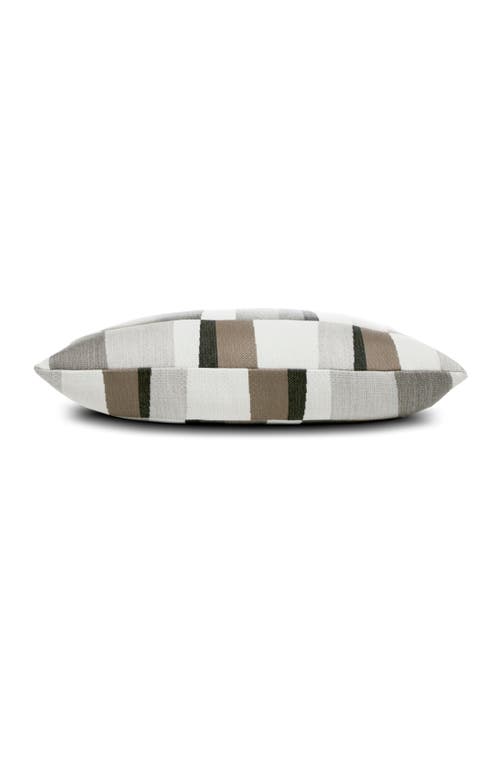 Elaine Smith Strata Lumbar Sunbrella Pillow, Gray