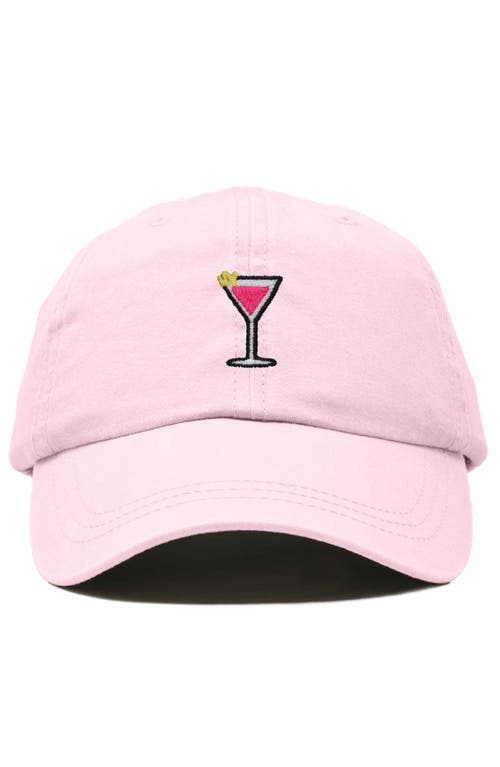 Dalix Cosmo Embroidered Casual Hat In Washed Pink