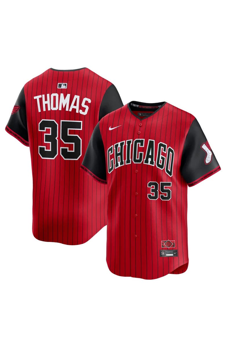 Nike Men's Nike Frank Thomas Red/Black Chicago White Sox 2025 City Connect Limited Retired Player Jersey, Main, color, Red