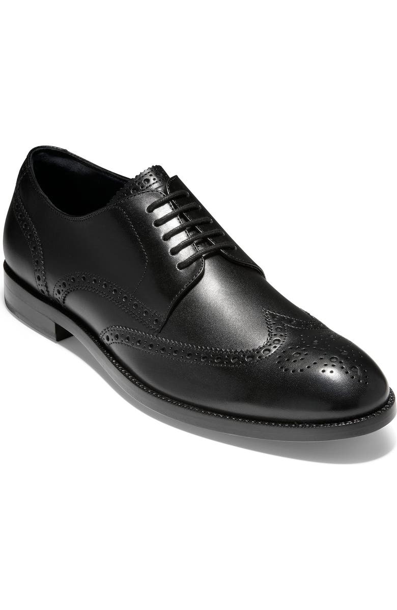 Cole Haan Harrison 2.ZeroGrand Wingtip, Main, color, Black